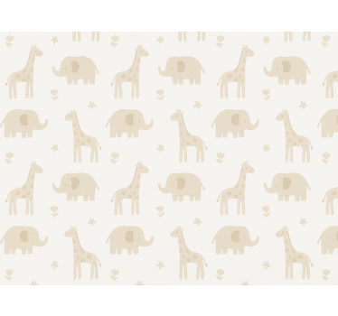 Papier peint chambre enfant motif rayé neutre - TenStickers