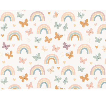 Papier peint chambre enfant design arc-en-ciel mignon - TenStickers