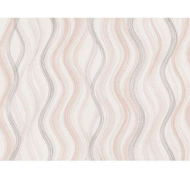 Papier peint chambre enfant lignes aquarelle rose et gris - TenStickers