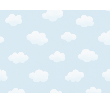 Papier peint chambre enfant motif nuages simples - TenStickers