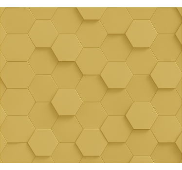 Papier peint chambre enfant nid d'abeille doré réaliste - TenStickers
