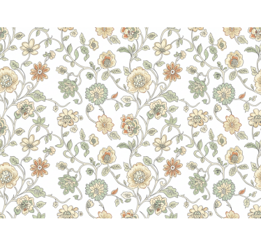 Papier peint rustique fleurs légères élégantes - TenStickers
