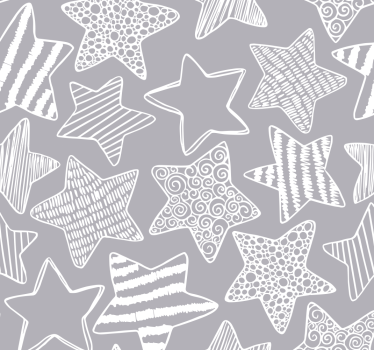 Papier peint étoiles blanches chambre - TenStickers