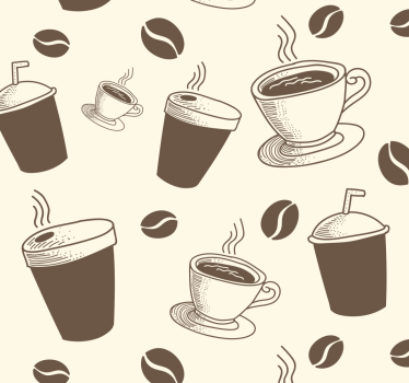 Papier peint cuisine tasses de café - TenStickers
