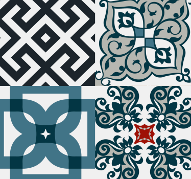 Papier peint cuisine carreaux vintage portugais - TenStickers