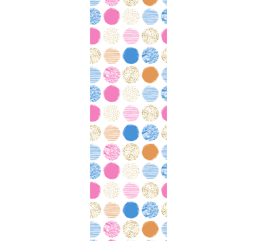 Papier peint motif cercle réseau de cercles à motifs - TenStickers
