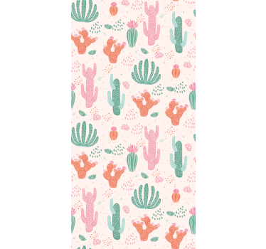 Papier peint chambre enfant motifs cactus - TenStickers