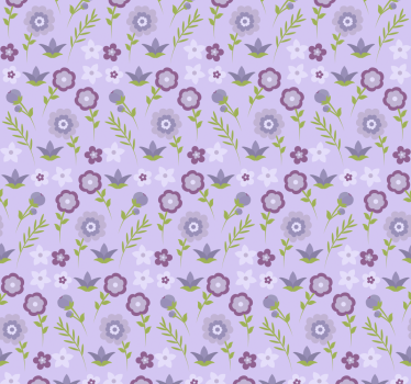 Papier peint fleur moderne Fleurs violettes simples - TenStickers
