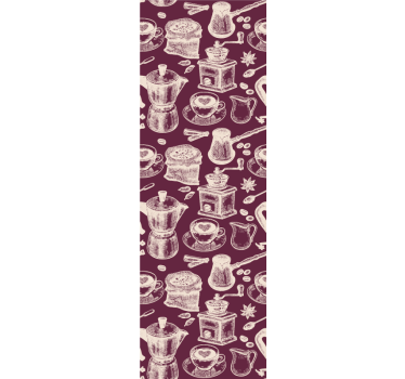Papier peint cuisine motif de café - TenStickers