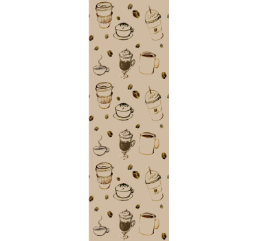 Papier peint cuisine illustrations de café - TenStickers