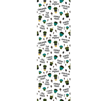 Papier peint cuisine modèle de torréfaction du café - TenStickers