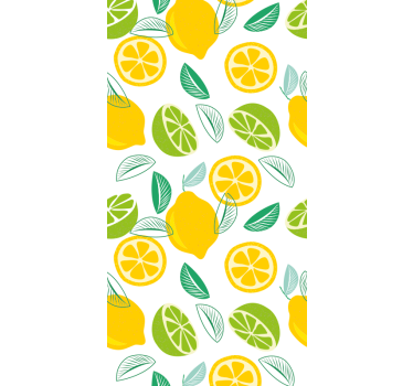 Papier peint cuisine motif d'agrumes - TenStickers