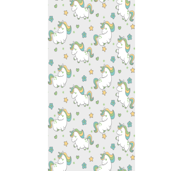 Papier peint chambre enfant fantaisie de licorne - TenStickers