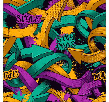 Papier peint arte Flèches de graffiti réalistes - TenStickers