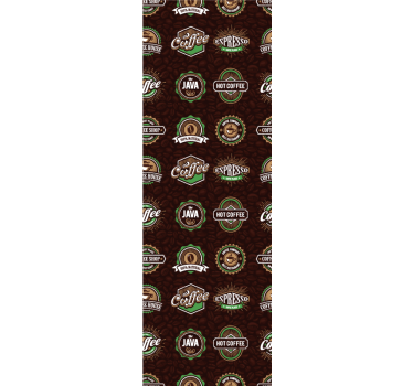 Papier peint cuisine modèle d'emblème de café - TenStickers