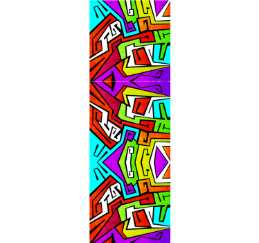 Papier peint chambre ado vibration géométrique - TenStickers