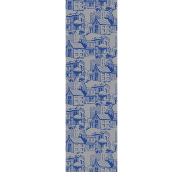 Papier peint ville illustration de croquis urbains - TenStickers