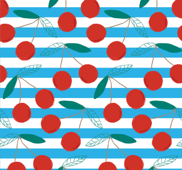 Papier peint cuisine motif de fruits abstrait - TenStickers