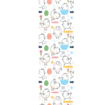 Papier peint chambre enfant motif de poussins - TenStickers