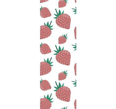 Papier peint cuisine motif fraise - TenStickers