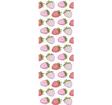 Papier peint cuisine motifs de fraises - TenStickers