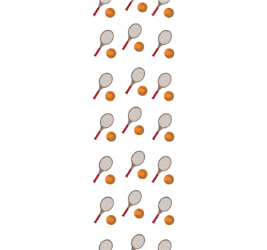 Papier peint chambre ado inspiré du tennis - TenStickers