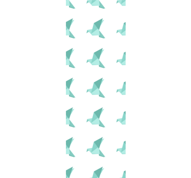 Papier peint chambre enfant motif oiseaux origami - TenStickers