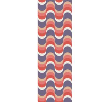 Papier peint cercles motif de vagues rythmées - TenStickers