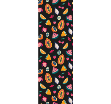 Papier peint cuisine motif fruits exotiques - TenStickers