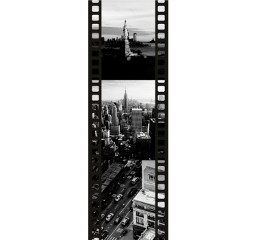 Papier peint ville paysage urbain en pellicule - TenStickers