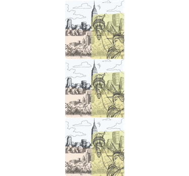 Papier peint ville conception de croquis urbains - TenStickers