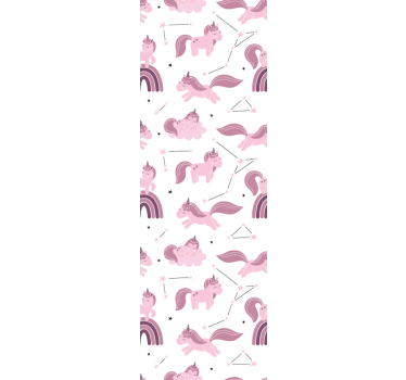 Papier peint chambre enfant motif de licorne fantastique - TenStickers