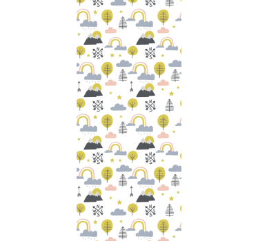 Papier peint chambre enfant scène de nature ludique - TenStickers