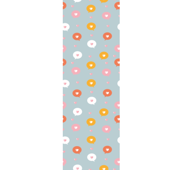 Papier peint cercles motif à pois fleuri - TenStickers