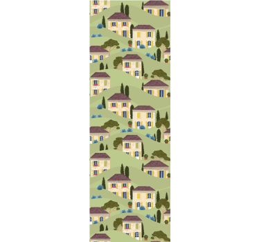 Papier peint chambre enfant motif villa champêtre - TenStickers
