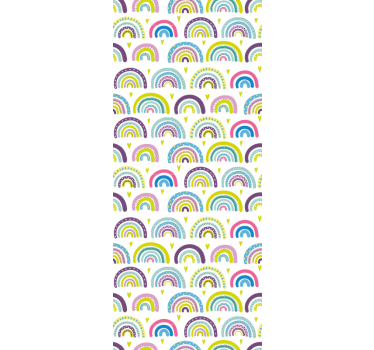 Papier peint chambre enfant motif arc-en-ciel coloré - TenStickers