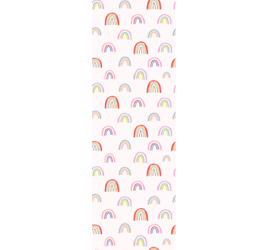 Papier peint chambre enfant motifs arc-en-ciel colorés - TenStickers