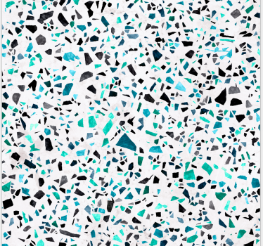 Papier peint cuisine motif terrazzo bleu - TenStickers