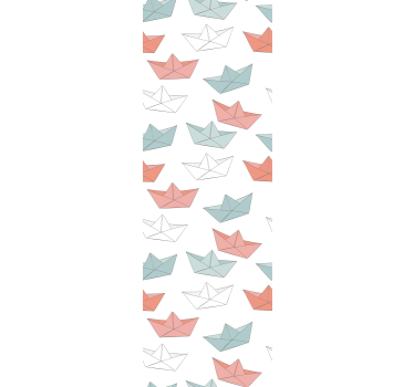 Papier peint chambre enfant modèle de bateau en origami - TenStickers