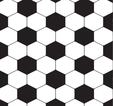 Papier peint chambre ado motif de football hexagonal - TenStickers