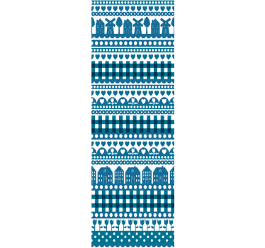 Papier peint mural motif Bleu de Delft - TenStickers