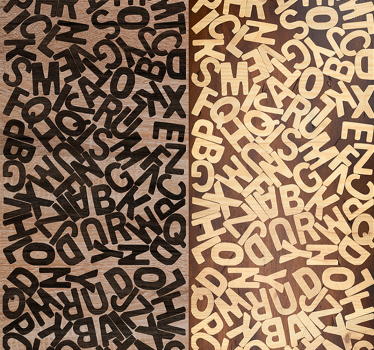 Papier peint avec lettres Puzzle de Lettres - TenStickers