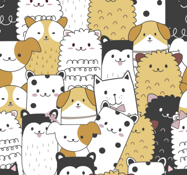 Papier peint enfant motif dessins animaux - TenStickers