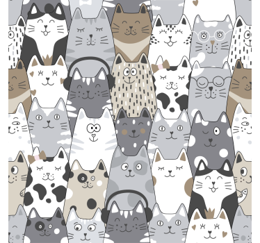 Papier peint chambre enfant chats - TenStickers