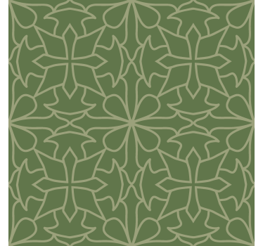 Papier peint baroque motif damassé minimaliste - TenStickers