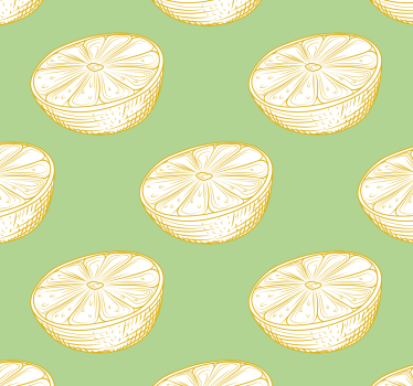 Papier peint cuisine motif d'agrumes ornemental - TenStickers