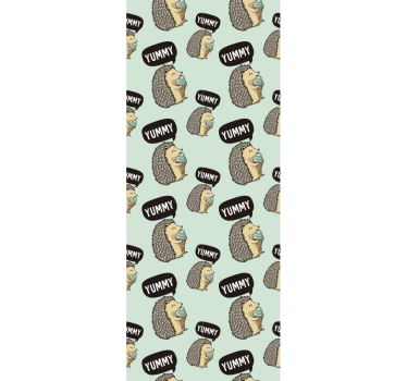 Papier peint animaux imprimé hérisson mignon - TenStickers