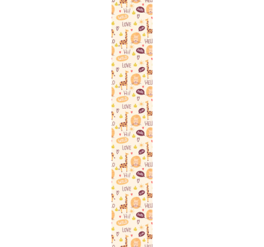 Papier peint chambre enfant bébés girafes de la jungle - TenStickers