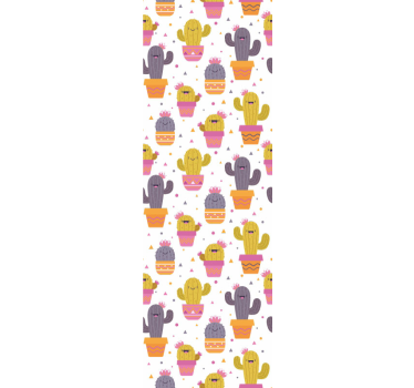Papier peint chambre enfant bébé cactus heureux - TenStickers