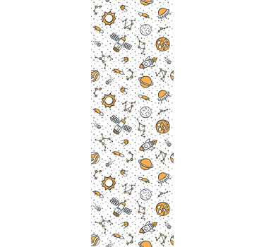 Papier peint chambre enfant motif sur le thème de l'espace - TenStickers